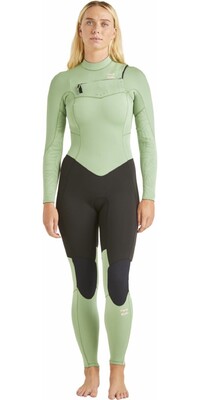 2024 Billabong Womens Synergy 3/2mm Chest Zip Wetsuit ABJW100174 - Kelp Forest